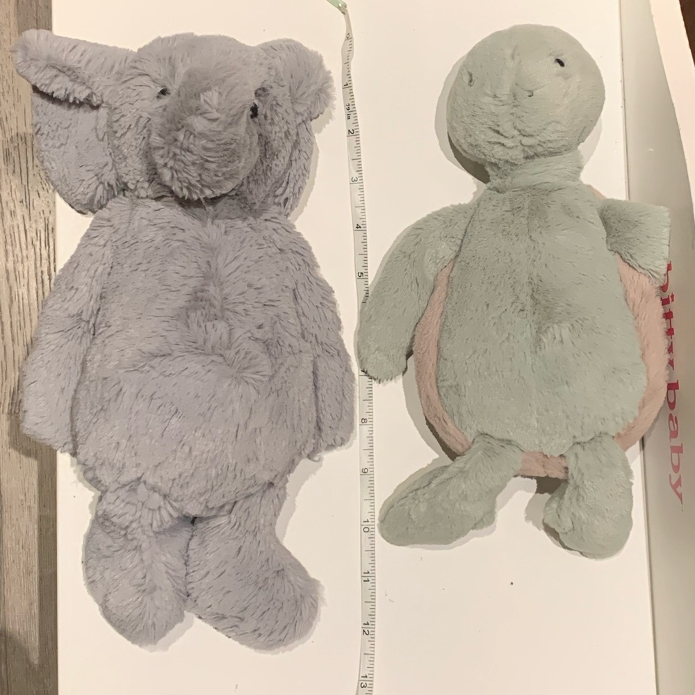 Jellycat Bashful elephant and bashful turtle bundle - Picture 7 of 7